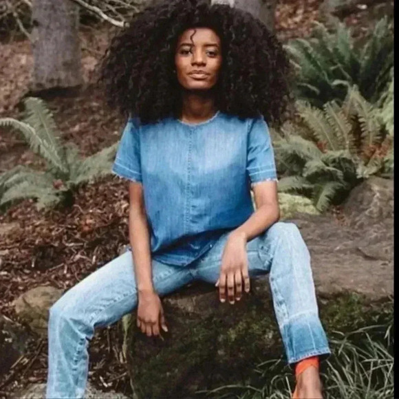 AG ADRIANO GOLDSCHMIED TAWNY RAW 100% Cotton Size Small‎ Turbulence - Picture 1 of 8